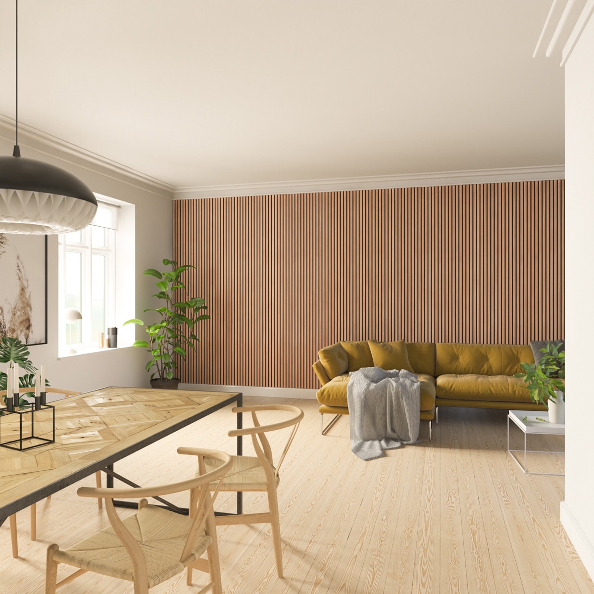 Floer-Akupanel-Wandpanelen-Mahonie-Naturel-woonkamer-web Akupanel Wandpaneel Mahonie Natural