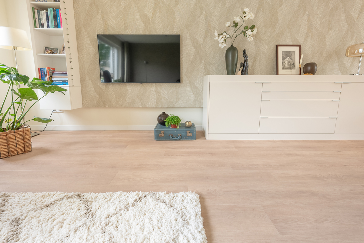 Klik PVC vloer met rechte plank